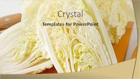  Presentation with cabbage - Slides enhanced with head-of-fresh-chinese-cabbage background and a lemonade colored foreground