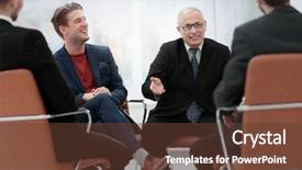  Presentation with project - Beautiful presentation featuring head of the new business backdrop and a tawny brown colored foreground