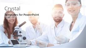  Presentation with scientific research - PPT layouts having head-of-the-scientific-project background and a white colored foreground