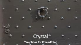  Presentation with shape of andalusia - PPT theme enhanced with head on the metal gate background and a dark gray colored foreground