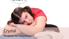  Presentation with obese - Presentation theme consisting of head picture on slimming theme background and a lemonade colored foreground