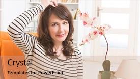  Presentation with counseling - Beautiful PPT theme featuring head point emotional freedom techniques backdrop and a coral colored foreground