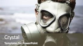  Presentation with gas - Cool new theme with head sand - portrait of a young soldier backdrop and a tawny brown colored foreground