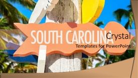  Presentation with welcome - PPT layouts enhanced with head sand - south carolina welcome sign background and a coral colored foreground
