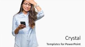  Presentation with arab - Beautiful slide set featuring face angry and frustrated fear backdrop and a white colored foreground