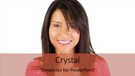  Presentation with clothes - Slide set featuring head shot - beautiful young woman in casual background and a red colored foreground