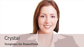  Presentation with trainee nurse sitting by female - Audience pleasing slide deck consisting of head shot - happy young female trainee backdrop and a lemonade colored foreground