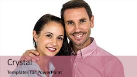  Presentation with white cctv camera on modern - Slide set enhanced with head shot - smiling couple looking at camera background and a coral colored foreground