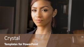  Presentation with successful - PPT theme enhanced with head-shot-of-successful-young background and a tawny brown colored foreground