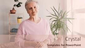 Presentation with alone - Presentation featuring head-shot-portrait-positive-mature background and a lemonade colored foreground