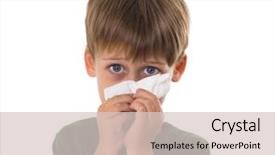  Presentation with nose - Audience pleasing slide deck consisting of grey herringbone wool cloth tweed backdrop and a gray colored foreground