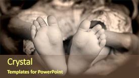  Presentation with new baby girl - Cool new presentation theme with head toe - new born baby girl held backdrop and a tawny brown colored foreground