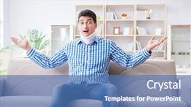  Presentation with cervical spine - Presentation design having head trauma wearing a cervical background and a teal colored foreground