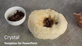  Presentation with chocolate - PPT theme consisting of head-view-of-chocolate-chips background and a gray colored foreground