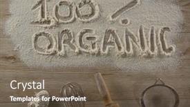  Presentation with percent - Beautiful presentation theme featuring head-view-of-the-word backdrop and a tawny brown colored foreground