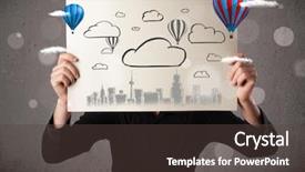  Presentation with head and spinal cord injury - Cool new presentation theme with head with cityscape and ballon backdrop and a  colored foreground