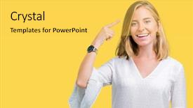  Presentation with beautiful flower elegant - Beautiful theme featuring head with one finger great backdrop and a  colored foreground