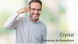  Presentation with smooth elegant grey silk - Audience pleasing slide deck consisting of head with one finger great backdrop and a  colored foreground