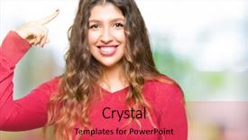  Presentation with great idea - Presentation design featuring head with one finger great background and a  colored foreground