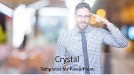  Presentation with women glass ceiling business cartoon - Cool new PPT layouts with head with one finger great backdrop and a  colored foreground