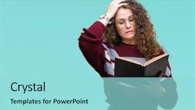  Presentation with book glasses - PPT theme consisting of  background and a  colored foreground