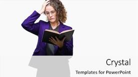  Presentation with young college student diagnosis of chlamydia - Colorful presentation design enhanced with brunette student girl wearing school backdrop and a white colored foreground