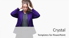  Presentation with student - Cool new slide set with headache desperate and stress backdrop and a white colored foreground