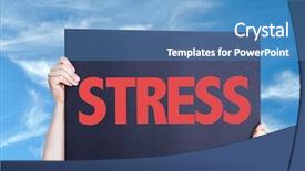  Presentation with stress - Beautiful PPT theme featuring headache free - stress card with sky background backdrop and a teal colored foreground