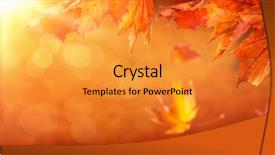  Presentation with autumn leaves falling - Cool new slide deck with header - abstract autumn background with falling backdrop and a gold colored foreground