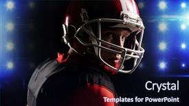  Presentation with american football - PPT layouts having headgear - close-up of american football player background and a wine colored foreground