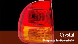  Presentation with trucks - Presentation design enhanced with headlamp-taillight-cars-and-trucks background and a crimson colored foreground