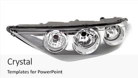 Presentation with auto parts - Amazing presentation theme having headlight auto parts backdrop and a white colored foreground
