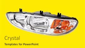  Presentation with buses - Slide deck with headlight-for-cars-trucks background and a yellow colored foreground