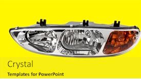  Presentation with buses - Slides featuring headlight-for-cars-trucks background and a yellow colored foreground