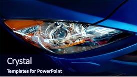  Presentation with black - Slide deck enhanced with headlight of a car close background and a  colored foreground