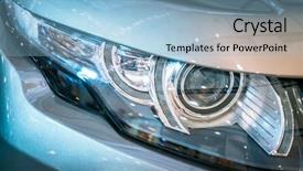  Presentation with car - Colorful PPT layouts enhanced with headlights-of-car backdrop and a light blue colored foreground