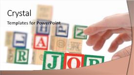  Presentation with business abstract - PPT theme consisting of headline clipping - abstract business man looking background and a white colored foreground