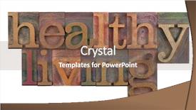  Presentation with headline - PPT theme with headline in vintage wooden letterpress background and a  colored foreground