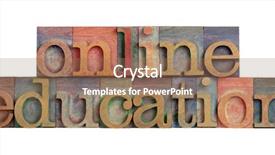  Presentation with headline - Cool new slides with headline in vintage wooden letterpress backdrop and a coral colored foreground