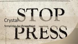  Presentation with headline - Cool new slides with headline stop press from very backdrop and a soft green colored foreground