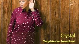  Presentation with african american sex - Presentation theme featuring headlisten - beautiful young african american woman background and a  colored foreground