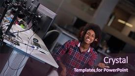  Presentation with music business - PPT layouts featuring startup business office listening music background and a wine colored foreground