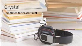  Presentation with listening - Slides consisting of headphones-and-the-paper-books background and a lemonade colored foreground