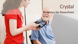  Presentation with election - Audience pleasing PPT theme consisting of headphones for a hearing impaired backdrop and a lemonade colored foreground