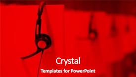  Presentation with call center - Cool new PPT layouts with partition in empty call center backdrop and a black colored foreground