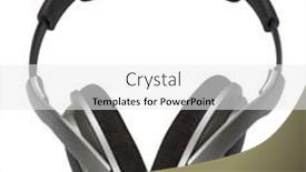  Presentation with clipping - Colorful PPT layouts enhanced with sonic - headphones isolated on white background backdrop and a white colored foreground