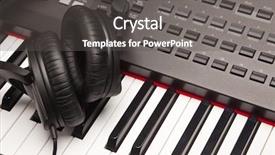  Presentation with electronic health records emr - Slides featuring show piano - listening headphones laying on electronic background and a dark gray colored foreground