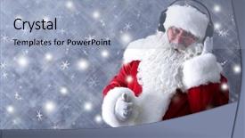  Presentation with music headphones - Audience pleasing presentation consisting of headphones listening to music backdrop and a light blue colored foreground