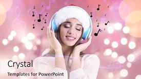  Presentation with noel - Slide deck with headphones listening to music background and a lemonade colored foreground