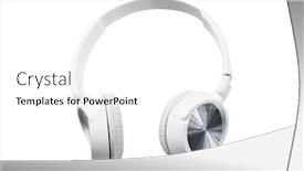  Presentation with headphones asia - Slide deck featuring beautiful purple water lily or lotus with bee background and a coral colored foreground